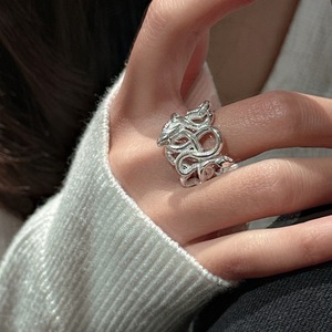 Anillo simple con forma de serpiente de plata esterlina S925 estilo retro coreano joyería fina al por mayor inspirada en el diseño de nicho - Product Image 1