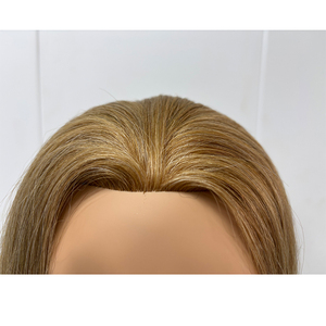 Cabeza de Maniquí Femenina con Cabello Humano Natural Liso de 65 cm con Hombros, 130% de Densidad, 850 g de Peso, para Corte y Peinado - Product Image 2