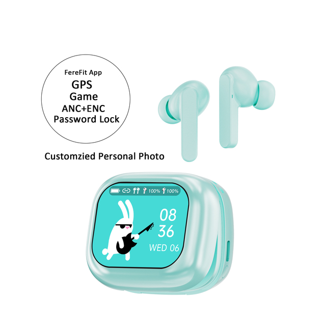 WT-7 LCD Touch ANC TWS True Stereo Wireless Earbuds