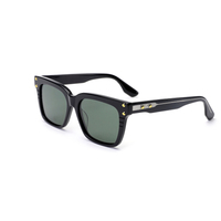 Lunettes de soleil de luxe pour hommes et femmes en acétate à monture large de qualité supérieure