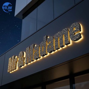 Letras de Metal con Iluminación LED Perforadas, Color Dorado Starlight, Certificadas por CE y RoHS, para Rótulos Comerciales, Logotipos y Señales Electrónicas - Product Image 4