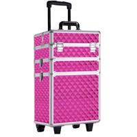 Valise à roulettes professionnelle 3 en 1 pour le maquillage, grande valise à tiroirs, chariot à ongles, valise de voyage pour cosmétiques