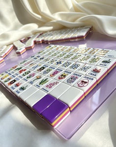 Mahjong américain moderne : Jeu de cartes à motifs botaniques (Limon, Étoile) avec jokers animaux pour soirées jeux - Product Image 5
