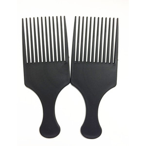 Peigne à cheveux noir à dents multiples, outil de coiffage en plastique pour tresser et lisser les cheveux - Product Image 3