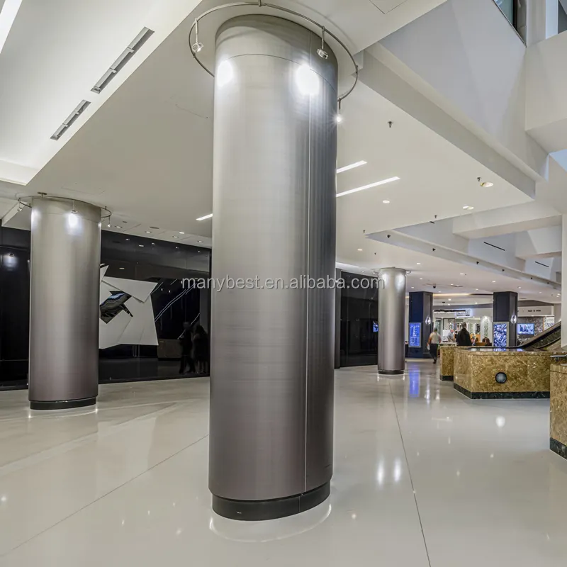 new Modern airport interior decor quality aluminum steel Column Cladding