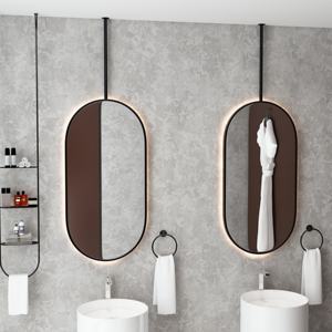 <span class=keywords><strong>Miroir</strong></span> suspendu ovale double face sur mesure en métal pour <span class=keywords><strong>plafond</strong></span>, idéal pour projets hôteliers et commerciaux (vente en gros) - Product Image 4