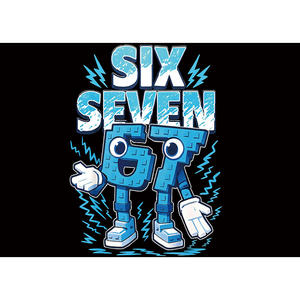 Toile de fond personnalisable pour anniversaire sur le thème des Mèmes 6 7, avec décorations amusantes de beignets et glaces, bannière de fête - Product Image 5