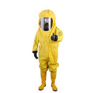 Pakaian Pelindung Kimia Tugas Berat Haiante FH-I-H-A Kelas B Kedap Cairan Sepenuhnya Tertutup untuk Petugas Pemadam Kebakaran - Product Image 2