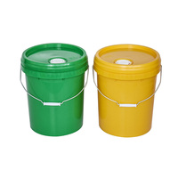 Seau en plastique PP rond Transparent avec Logo personnalisé, 100 pièces