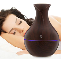Beeman Mini Vase à grain de bois Machine d'aromathérapie Aroma Diffuseur d'huiles essentielles Humidificateur d'air à vapeur