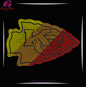 Logo della squadra sportiva di calcio confezionatori di ferro di cristallo su strass Logo personalizzato del nome della squadra trasferimento di strass - Product Image 1