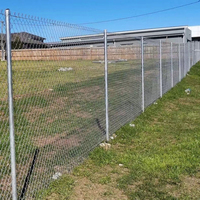 Valla de Seguridad para Piscina de Malla de Alambre Ciclónico Recubierta de PVC, Resistente a la Corrosión, con Marco de Hierro de 6 Pies de Altura, Fácil de Montar