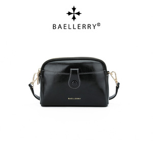 กระเป๋าสะพายข้าง Baellerry หนังเคลือบแว็กซ์สีแดง ทรงสี่เหลี่ยมแนวนอน กันน้ำ ใช้ได้ทุกวัน - Product Image 5