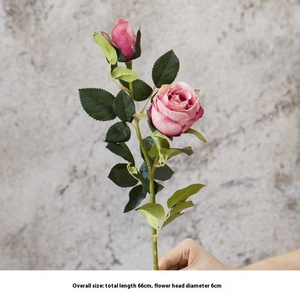 Handmade 2 Bulgarian Roses <b>Artificial</b> Silk <b>Flowers</b> Living Room Decorative Ornaments Wholesale <b>Artificial</b> <b>Flowers</b> - Product Image 5