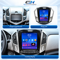 Radio Mobil Tesla Style OLED Android 12 9,7 inci untuk Chevrolet Cruze 2012-2015, GPS DSP CarPlay Multimedia Player