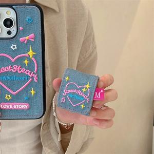 AP132 Retro Denim Y2k Millennium Style pour AirPods 1/2/<span class=keywords><strong>3</strong></span>/4/pro/pro2 3rd Housse de protection pour écouteurs Pro2 case - Product Image 3