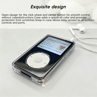 Funda Protectora Rígida Transparente en Negro, Verde, Azul y Rojo para iPod 5ta, 5.5ta Generación Video 60GB 80GB y 6ta Generación Classic 160GB
