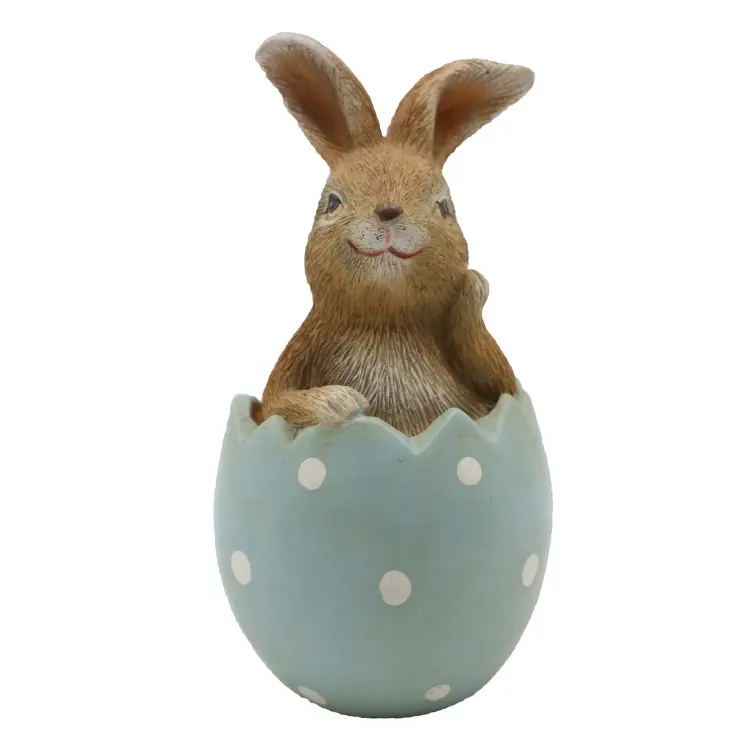 Bán Buôn Tùy Chỉnh Thiết Kế Kỳ Nghỉ Động Vật Trang Trí Nhựa Easter Rabbit, Dễ Thương Mini Resin Easter Bunny Mini Rabbit Bức Tượng ^