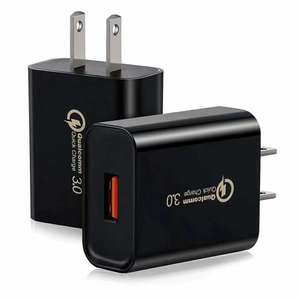 Adaptateur secteur de premier rang au Royaume-Uni, en Europe, aux États-Unis et en Australie, chargeur de téléphone portable QC3.0 18W à charge rapide pour <span class=keywords><strong>Samsung</strong></span>, chargeur mural de voyage, logo personnalisé - Product Image 1