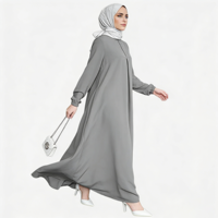 Abaya musulmane pour femmes, grande taille, été, printemps, automne, mariage, ODM, antistatique, respirante, légère, infroissable, faite à la main, en polyester