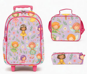 Sac à dos à roulettes mignon avec boîte à lunch et trousse à crayons pour enfant et adolescent garçon - 8-10 ans - Product Image 6