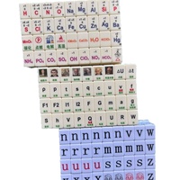 Tuiles de Mahjong éducatives avec formules chimiques imprimées, jeu d'apprentissage portable pour étudiants
