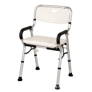 Chaise de bain en alliage d'aluminium avec dossier et accoudoirs, capacité de 250 kg, pour personnes âgées et handicapées, utilisation dans la salle de bain - Product Image 1