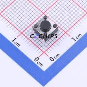 TSD001B04326A03 Tactile Switch Through hole Component (THT)-4P,6x6mm Switch Round Button 2.6N Through Hole 6mm - Product Image 1