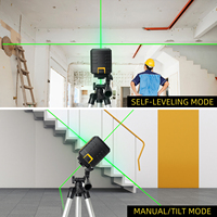 Niveau laser à faisceau vert auto-nivelant, horizontal, vertical, ligne croisée pour la construction, la rénovation de la maison, l'alignement, le carrelage