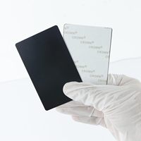 Vente en gros de plaques en aluminium pour gravure laser 86*54 mm, épaisseur 0,2 mm, cartes de visite en métal VIP, logo personnalisé sur le dos