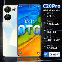 Téléphone 5G C20 Pro Museum Day, batterie longue durée 8000 mAh, écran 7,3 pouces, appareil photo IA 108MP, 16 Go + 1 To, double SIM + carte TF, guide audio, déverrouillage facial, artefact