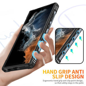 Nouvelle conception d'armure de logo personnalisé 2 en 1 TPU PC Anti-chute Antichoc <span class=keywords><strong>Support</strong></span> de <span class=keywords><strong>voiture</strong></span> Magnétique Béquille Téléphone Cas pour <span class=keywords><strong>Samsung</strong></span> S23 <span class=keywords><strong>Ultra</strong></span> - Product Image 3
