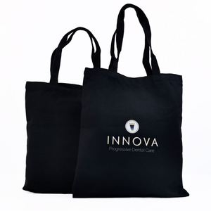 Wholesale Custom Print Logo Cheap Reusable Shopping Bags Friendly <b>Plain</b> Black Blank Cotton <b>Canvas</b> Tote Bag <b>Large</b> Amount of Stock - Product Image 3