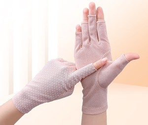 Demi-doigts de haute qualité été extensible <span class=keywords><strong>anti</strong></span>-dérapant crème solaire <span class=keywords><strong>Uv</strong></span> Protection <span class=keywords><strong>mitaines</strong></span> cyclisme conduite gants - Product Image 2