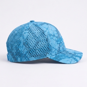 HUGEAR Gorra de malla para exteriores con patrón de camuflaje azul, transpirable, de 6 paneles, unisex, para adultos, estilo casual de primavera y verano - Product Image 3