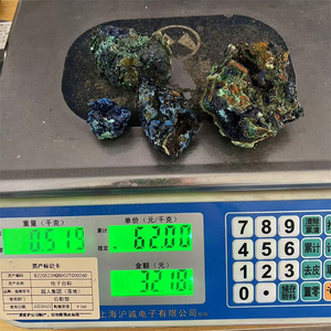 Cristallo grezzo naturale minerale di Azurite di alta qualità pietra grezza Malachite campione per la vendita - Product Image 6