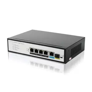 4 기가비트 PoE 1 1000Mbps 업링크 이지 플러그 65W 1 기가 SFP 네트워크 관리되지 않는 PoE 네트워크 스위치