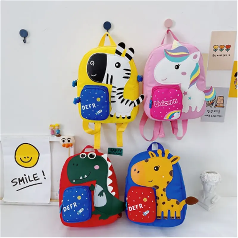 Пользовательские мультфильм милый детский школьный рюкзак детский сад животное жираф детские школьные сумки для девочек и мальчиков