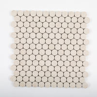 Centurymosaic Moleanos Beige Limestone Mosaic Tile Natural Stone Wall Floor Kitchen Backsplash Bathroom Shower Project Decor