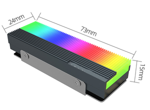 M2 SSD Heatsink 5V 3Pin NVME NGFF <span class=keywords><strong>M</strong></span>.2 2280 Solid State Drive Hard Disk Pendingin Radiator Heat Sink Cooler Vest Thermal Pad - Product Image 3