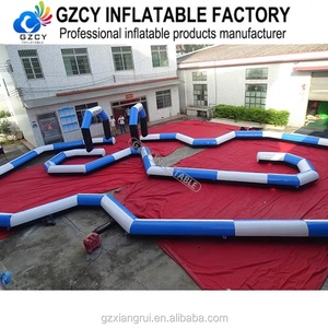 Piste de course gonflable en PVC personnalisée et portable, installation facile pour des jeux sportifs passionnants, Zorb Ball, <span class=keywords><strong>mini</strong></span>-voiture, course de karting - Product Image 5