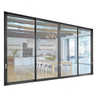 Portes coulissantes en verre pour patio en aluminium canadien, résistantes aux ouragans, coupe-vent et étanches