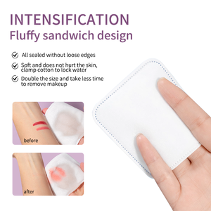 LMLTOP Nouvelle conception de disques démaquillants en <span class=keywords><strong>coton</strong></span> double face de grande taille, douceur, carrés, démaquillants SY456 - Product Image 4