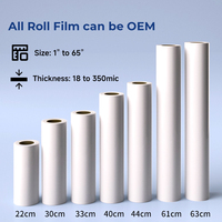 Rouleaux de film plastique PET laminé brillant à chaud personnalisables, rouleaux de film de laminage thermique mat 125 microns, rouleaux de laminage thermique 75 microns