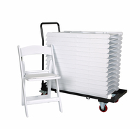 Fauteuil pliante, chariot à roulettes, entrepôts de haute qualité, stockage d'empilage, plage, hôtel, événement, mariage, Banquet,