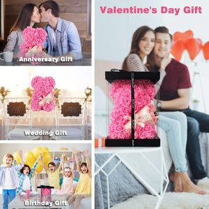Preserved Rose Teddy Bear Gift Box with Greeting Card-Handmade for Wedding Mother's Day Anniversary & Birthday Gifts - Product Image 4