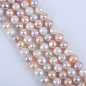 Perlas de Agua Dulce Sueltas al por Mayor de Zhuji, 18 cm, 9-10 mm, Color Morado Polvo, Casi Redondas, Tipo Patata, para Joyería DIY - Product Image 4