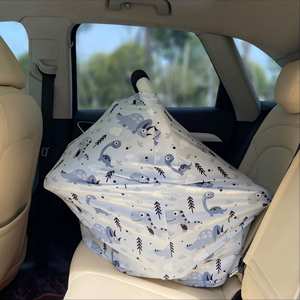 Housse de siège auto multi-usages pour allaitement, motif dinosaure gris, pour garçons et filles - Product Image 3