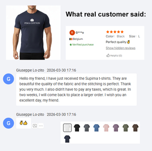 T-shirt in Cotone Pima 60S 210 GSM Taglia EU, Maglietta Personalizzata per Corsa, <span class=keywords><strong>Abbigliamento</strong></span> Fitness <span class=keywords><strong>Uomo</strong></span>, T-shirt Premium in Cotone Pima di Alta Qualità per <span class=keywords><strong>Palestra</strong></span> - Product Image 2