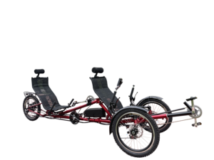 Famille Tricycle <span class=keywords><strong>couché</strong></span> <span class=keywords><strong>tandem</strong></span> électrique à 3 roues de 500 watts pour deux personnes avec assistance au pédalage pour les couples - Product Image 6